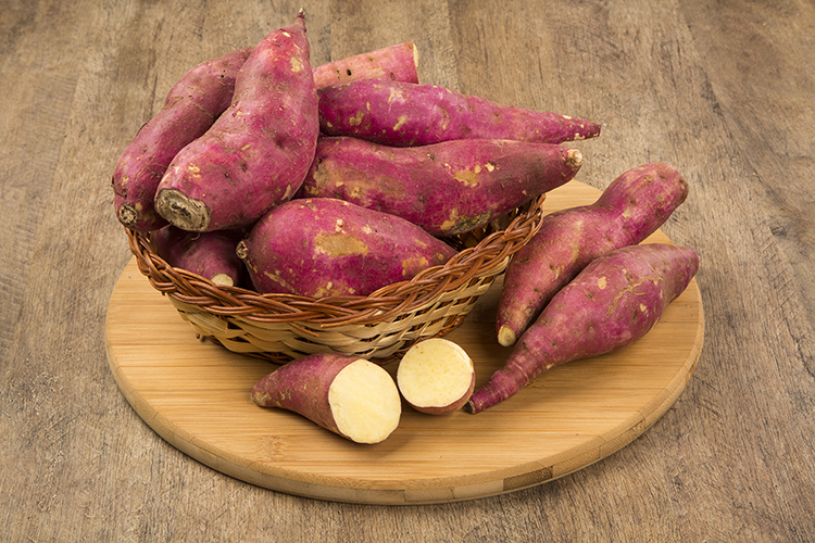 Raw sweet potatoes