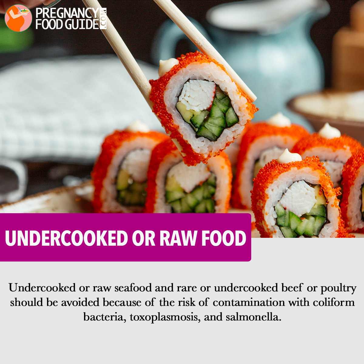 Undercooked or raw food