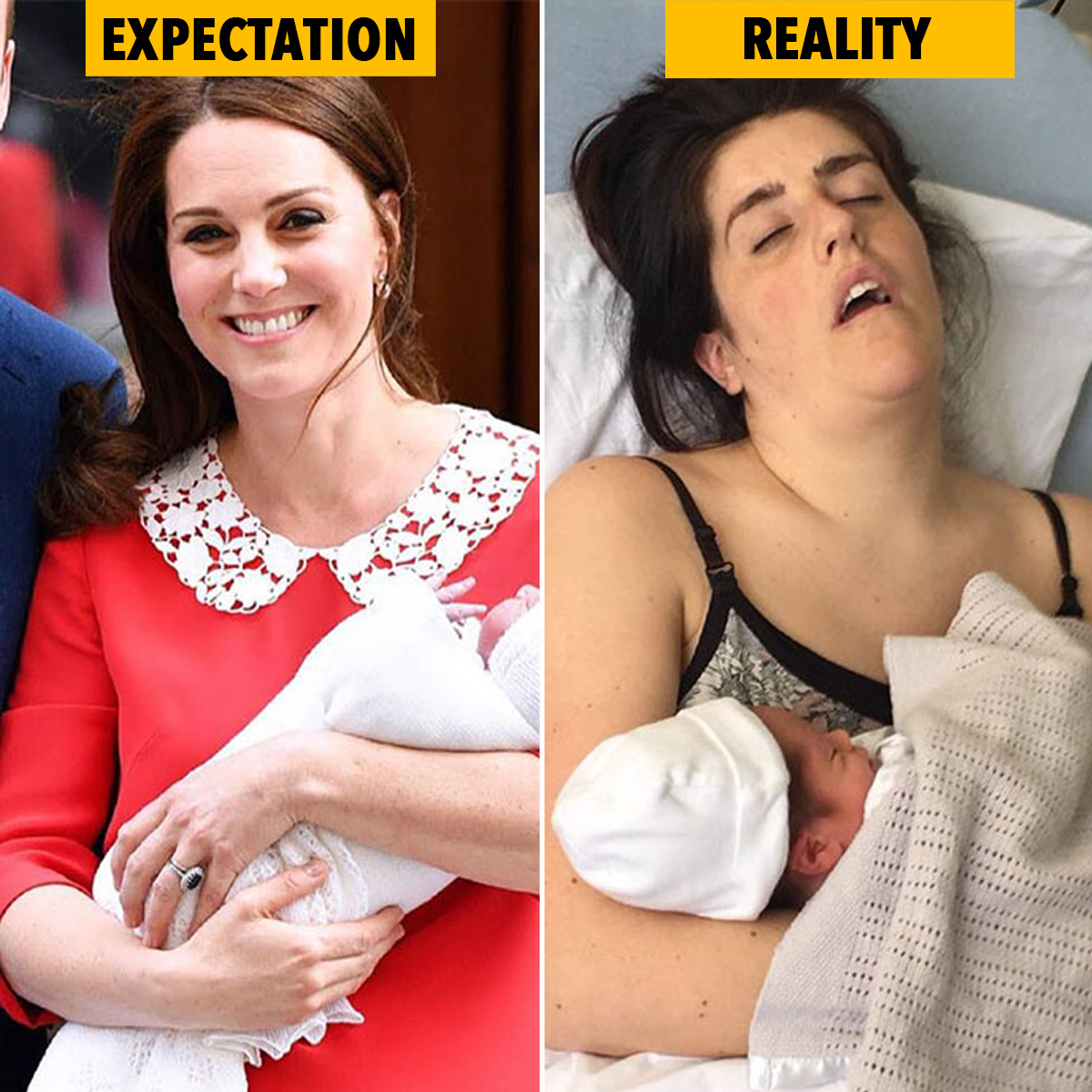 10 Photos Reveal New Moms Expectations Vs Reality - Pa Censurë