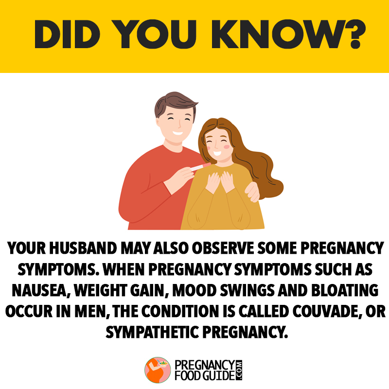 husband pregnancy symptoms