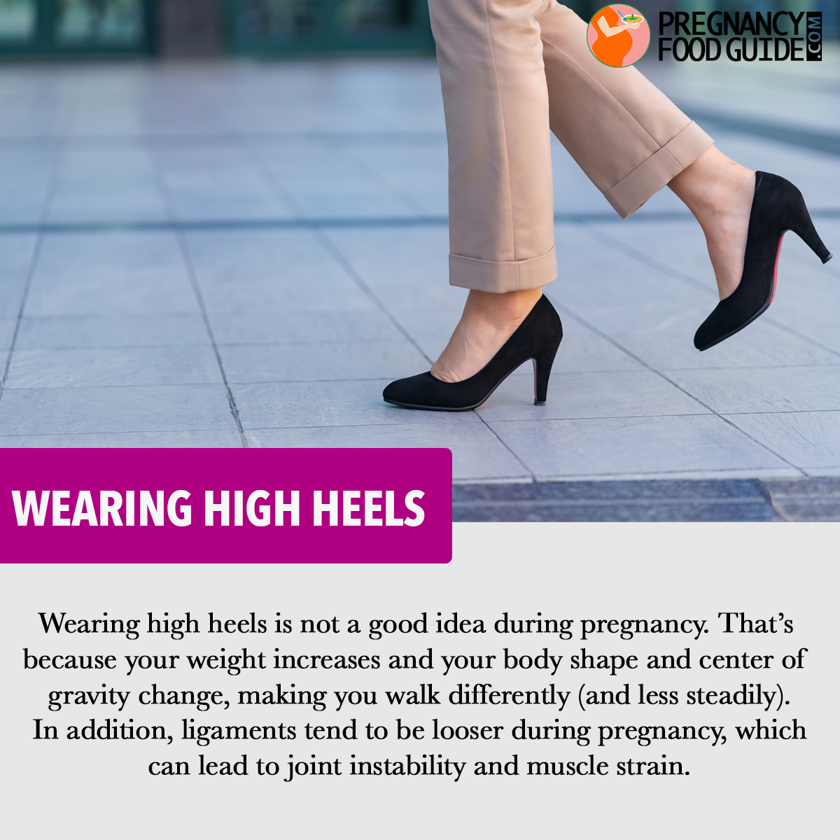 wearing high heels