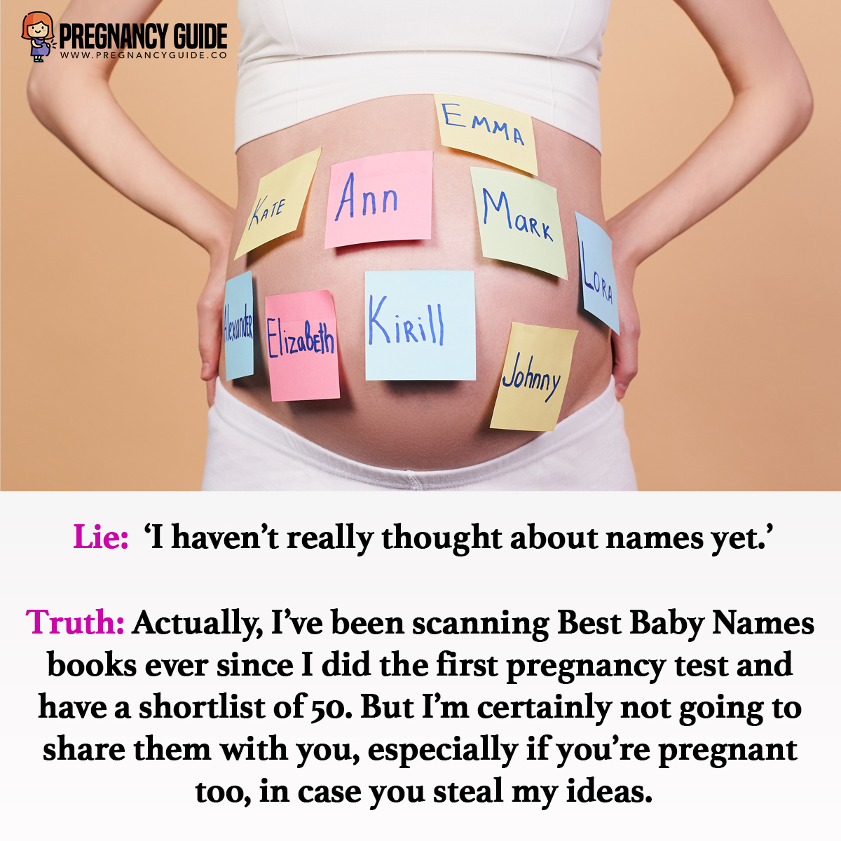 baby names lie pregnancy