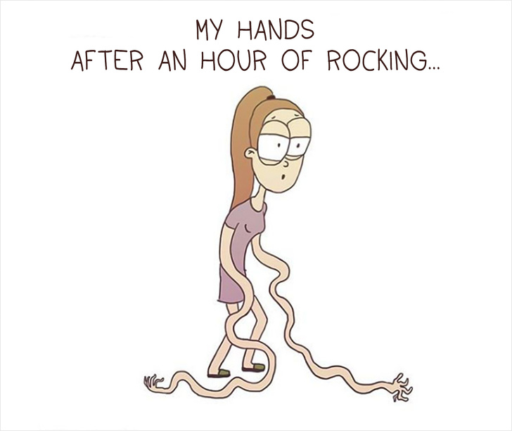 hands after rocking
