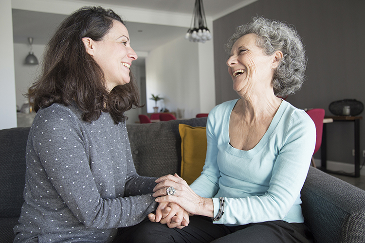 mother giving advice to daughter