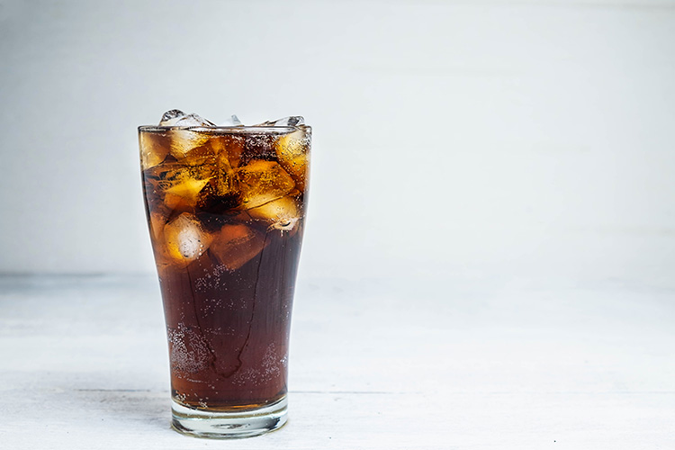 Cola soda in a glass