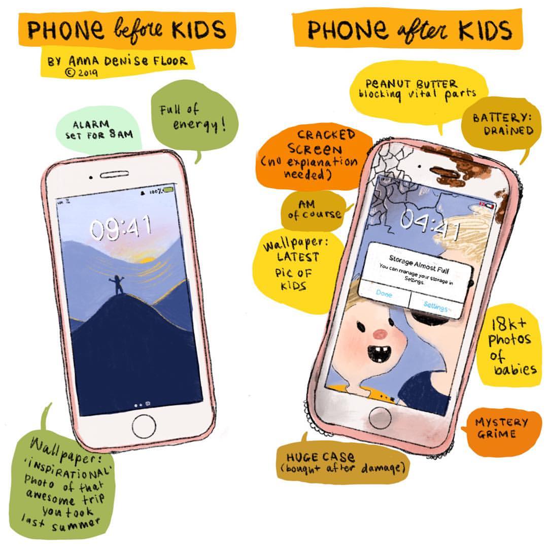 phone after kids