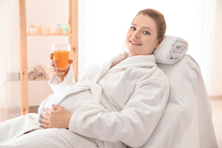 pregnant woman relaxing