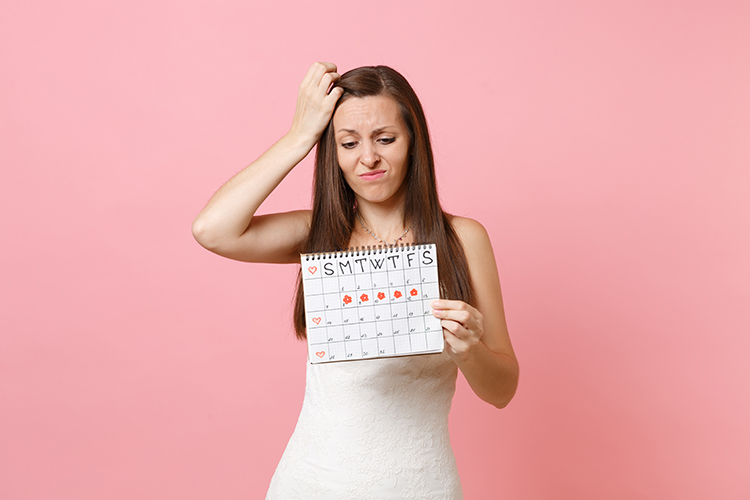 woman worried about periods