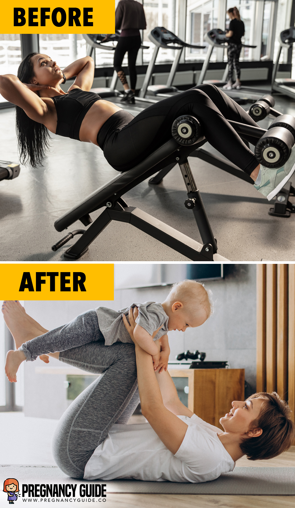 workout before and after baby