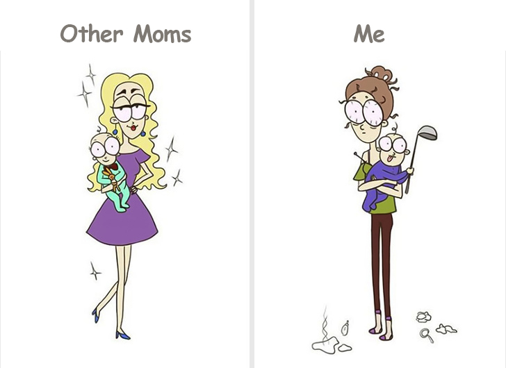 other moms vs me