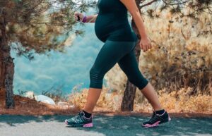 pregnant woman walking