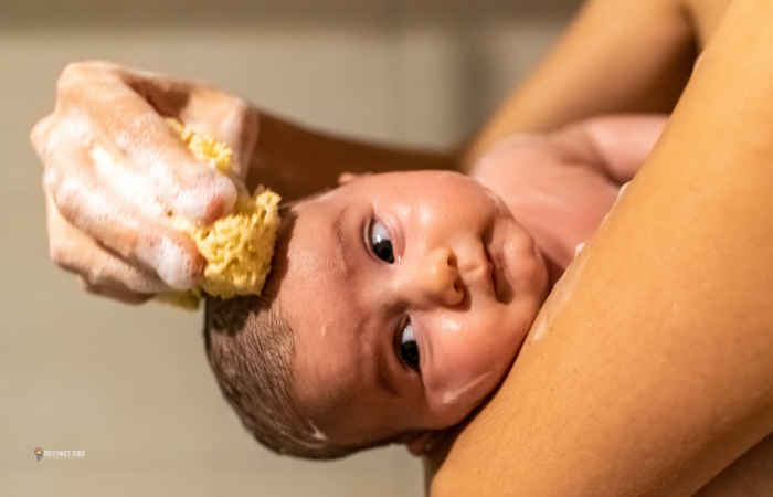 bathing hair cradle cap newborn